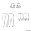 Simplicity Pattern S9620 Misses' & Women's Knit Sports Bra, Leggings & Bike Shorts by Madalynne Intimates