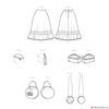 Simplicity Pattern S9631 Misses' Pettiskirt, Hair Accessories & Purse