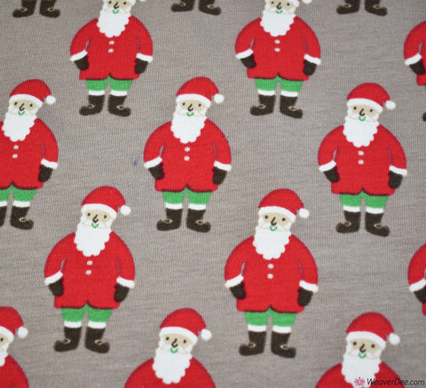 Santa Cotton Jersey Fabric - Taupe