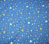 Cotton Blend Winceyette Fabric - Star Sparkle - Airforce Blue