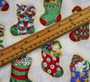 Rose & Hubble Cotton Fabric - Stockings of Gifts Cream
