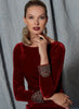 Vogue - V1520 Misses' Side-Gathered, Long Sleeve Dress With Beaded Cuffs - WeaverDee.com Sewing & Crafts - 2