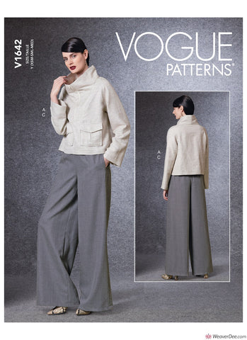 Vogue Pattern V1642 Misses' Tops & Trousers