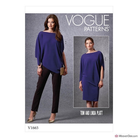 Vogue Pattern V1665 Misses' Top, Skirt & Trousers