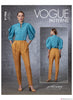 Vogue Pattern V1704 Misses' Tops & Trousers