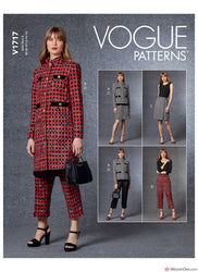 Vogue Pattern V1717 Misses' Jacket, Skirt & Trousers