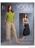 Vogue Pattern V1731 Misses' Deep-Pocket Skirt & Trousers