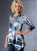 Vogue Pattern V1733 Misses' Shaped-Hemline Tops