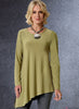 Vogue Pattern V1733 Misses' Shaped-Hemline Tops