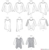 Vogue Pattern V1733 Misses' Shaped-Hemline Tops
