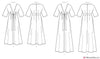 Vogue Pattern V1735 Misses' Deep-V Kimono-Style Dresses with Self-Tie