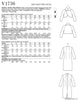 Vogue Pattern V1736 Misses' Lined Raglan-Sleeve Jacket & Funnel-Neck Dress