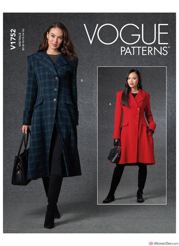 Vogue Pattern V1752 Misses' Coat