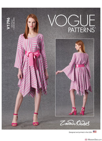 Vogue Pattern V1796 Misses' Dress & Belt