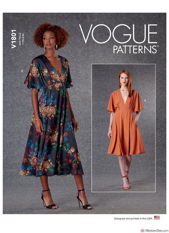 Vogue Pattern V1801 Misses' Dresses