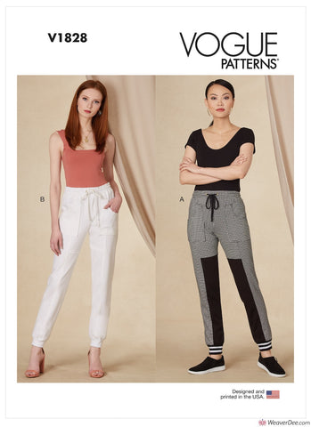 Vogue Pattern V1828 Misses' & Misses' Petite Track Pants