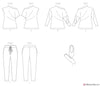 Vogue Pattern V1835 Misses' Tops, Trousers & Slippers