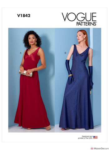 Vogue Pattern V1842 Misses' Special Occasion Dress