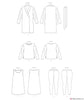 Vogue Pattern V1852 Wrap Robe, Belt, Top, Dress & Trousers (Misses' & Misses' Petite)