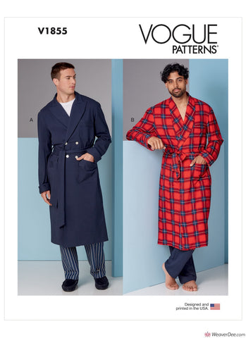 Vogue Pattern V1855 Men's Dressing Gown & Belt