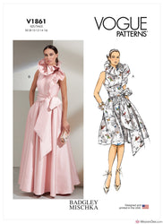 Vogue Pattern V1861 Misses' Special Occasion Dress & Sash