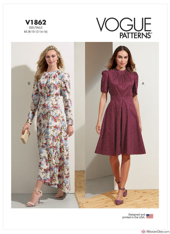 Vogue Pattern V1862 Misses' Dress