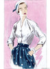 Vogue Pattern V1863 Misses' Blouse, Skirt & Belt - Vintage 1940s / 1950s