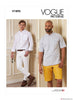 Vogue Pattern V1895 Men's Shirts, Shorts & Trousers
