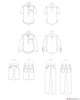 Vogue Pattern V1895 Men's Shirts, Shorts & Trousers