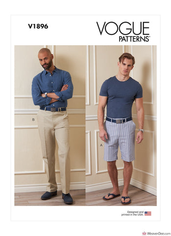 Vogue Pattern V1896 Men's Shorts & Trousers