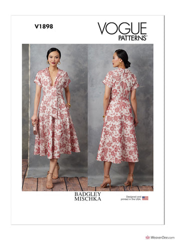 Vogue Pattern V1898 Misses' Dress by Badgley Mischka