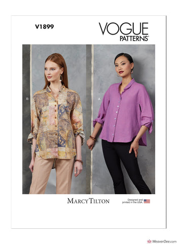 Vogue Pattern V1899 Misses' Shirts by Marcy Tilton