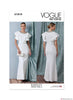 Vogue Pattern V1919 Misses' Full Length Dress with Belt by Badgley Mischka