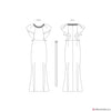 Vogue Pattern V1919 Misses' Full Length Dress with Belt by Badgley Mischka