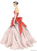 Vogue Pattern V1931 Vintage 1950s Misses' Dress & Overbodice with Pannier