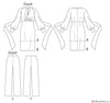 Vogue Pattern V8825 Misses' Bishop Sleeve Tunic, Dress & Trousers