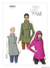 Vogue Pattern V8854 Misses' Hooded or Stand-Up Collar Tunics