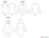 Vogue Pattern V8854 Misses' Hooded or Stand-Up Collar Tunics