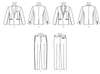 Vogue Pattern V9097 Men's Shawl Collar Tuxedo Suit - Jackets & Trousers
