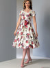 Vogue Pattern V9106 Misses' Tiered & Ruffled Dress & Belt - Vintage 1950s