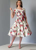 Vogue Pattern V9106 Misses' Tiered & Ruffled Dress & Belt - Vintage 1950s