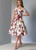 Vogue Pattern V9106 Misses' Tiered & Ruffled Dress & Belt - Vintage 1950s