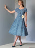 Vogue Pattern V9106 Misses' Tiered & Ruffled Dress & Belt - Vintage 1950s