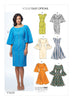 Vogue Pattern V9239 Misses' Princess Seam Dresses With Sleeve & Skirt Variations