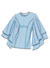 Vogue Pattern V9243 Misses' Princess Seam Tops With Flared Sleeve Variations