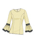 Vogue Pattern V9243 Misses' Princess Seam Tops With Flared Sleeve Variations