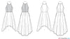 Vogue Pattern V9252 Misses' Princess Seam High-Low Dresses With Pockets