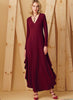 Vogue Pattern V9268 Misses' Knit, V-Neck, Draped Dresses