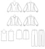 Vogue Pattern V9286 Misses' Top, Straight Skirt & Trousers