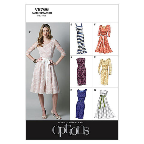 Vogue - V8766 Misses'/Misses' Petite Dress | Easy - WeaverDee.com Sewing & Crafts - 1